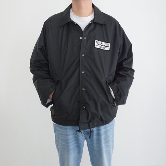 Vintage Avon Sportswear Black Button Up Cotton Lined Varsity Jacket XL - Picture 1 of 11